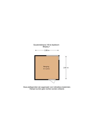 Floorplan - Goudsmidshoeve 105, 7326 RB Apeldoorn